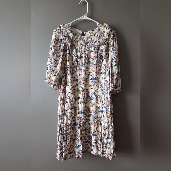Matilda Jane Good Hart Perennial Florals Ruffled Dress Womens Size Medium - Picture 2 of 7